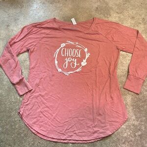 Elly and Grace Choose Joy Soft Long Sleeve Graphic Shirt